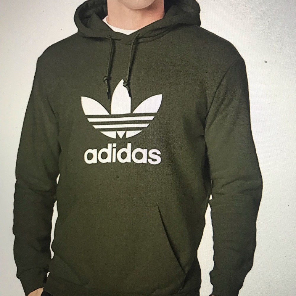Olive green adidas hoodie